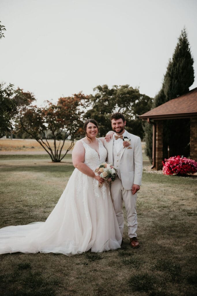 Wedding day connection photographed in Billings Montana