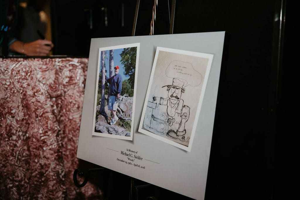 	Polaroid photo guestbook table at Billings Montana wedding