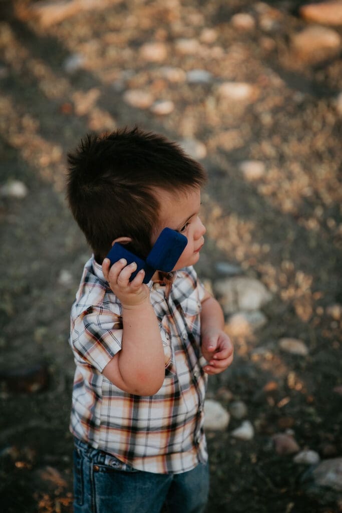 Engagement photographer in Glasgow capturing candid moments at Fort Peck